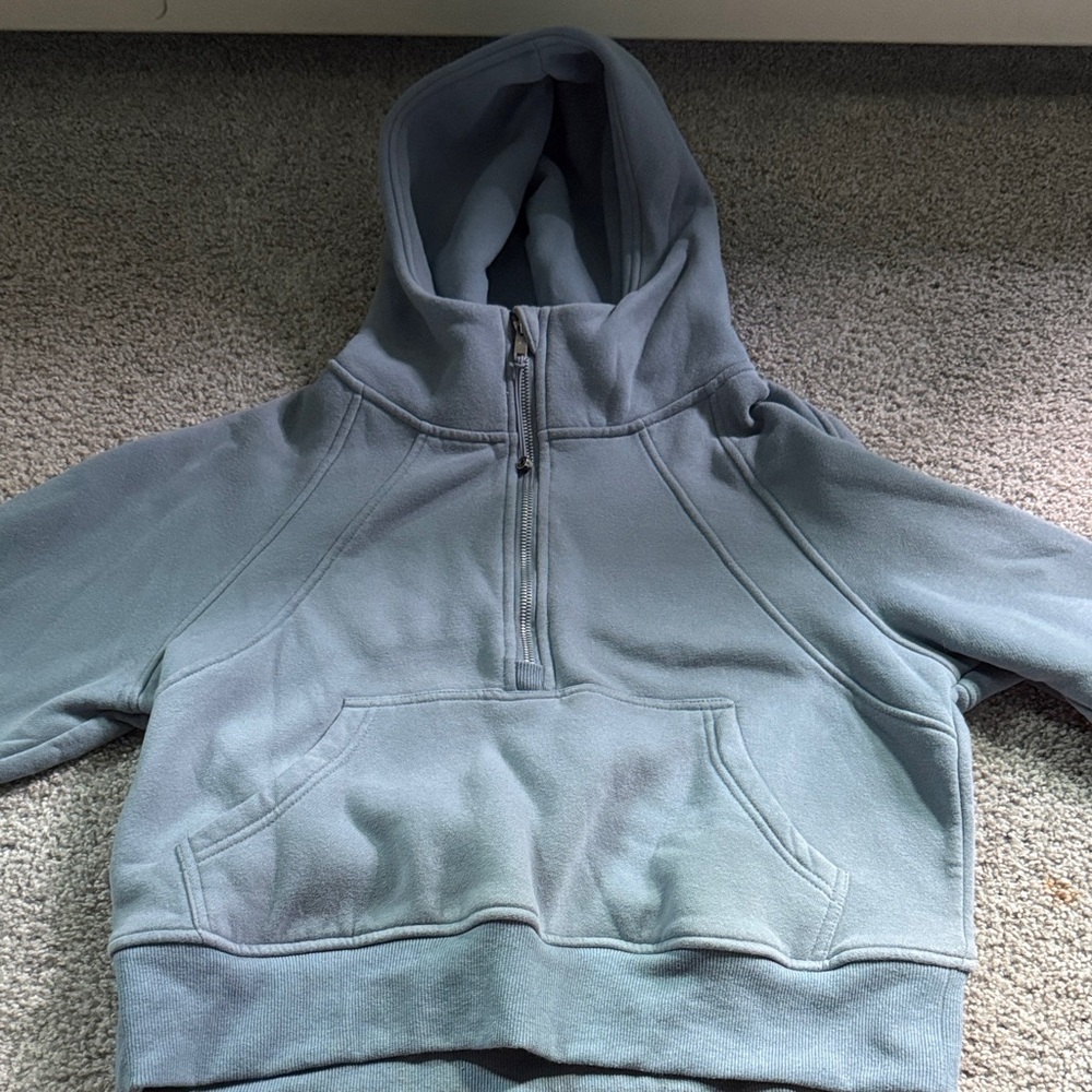 Kids Hooded Pullover Jacket - Light Blue